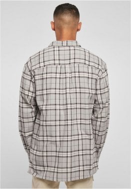 Long Oversized Grey Check Shirt 3