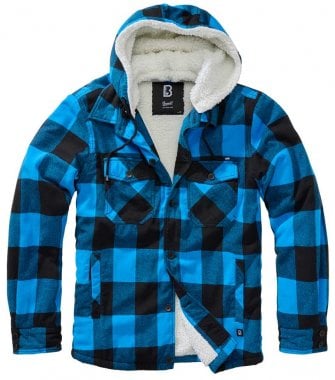 Lumberjacket hooded svart/blå