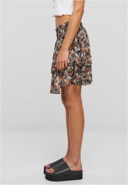 Mini kjol i 2-lager med blomtryck 2