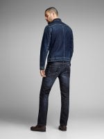 Mörkblå regular fit jeans herr 2