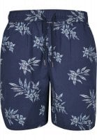 Mörkblå shorts med blommor herr 1