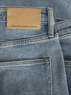Mörkblå Stentvättade Regular Fit Jeans Clark 3