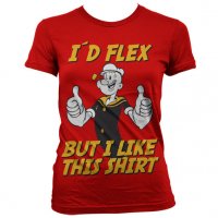 Popeye - I'd Flex But I Like This Shirt tjej t-shirt