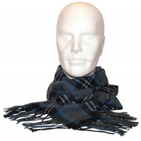 Free Authority - Blue/Grey Plaid Woven Scarf 0