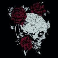 Skull and roses mjukisbyxor 3