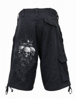 Skull scroll vintage cargo shorts bak
