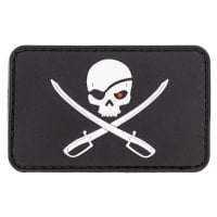 Skull with Swords PVC patch black