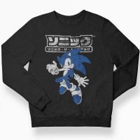 Sonic The Hedgehog Japanese logo sweatshirt barn 1