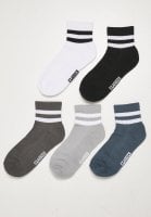 Sporty Half Cuff Logo Socks 5-Pack 4
