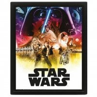 Star Wars Episode IV - 3D poster med ram