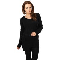 Wideneck sweater lång modell svart