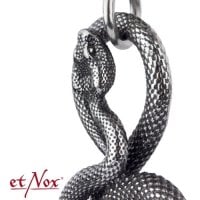 Stor orm som hänge i rostfritt stål hals