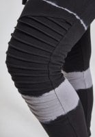 Svarta leggings dam med batikrand knä