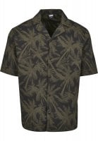 Svart kortärmad skjorta med palmer 1