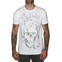 WAX t-shirt koi/skull vit 3