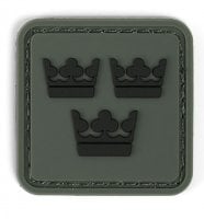 Tre Kronor enkel PVC-patch - grå 0