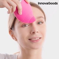 Apparat för ansiktsrengöring med massageeffekt rosa