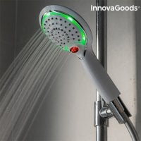 Dusch med sensor och temperaturmätare grön