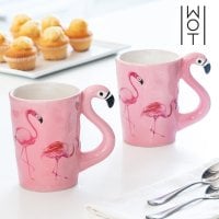 Flamingo muggar med handtag (2-pack) 0