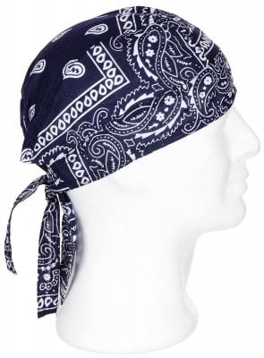Headwrap paisley bandana - blue