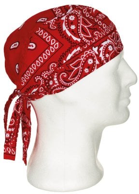 Headwrap paisley bandana - red