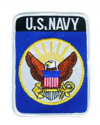 US Navy tygpatch med lim 0