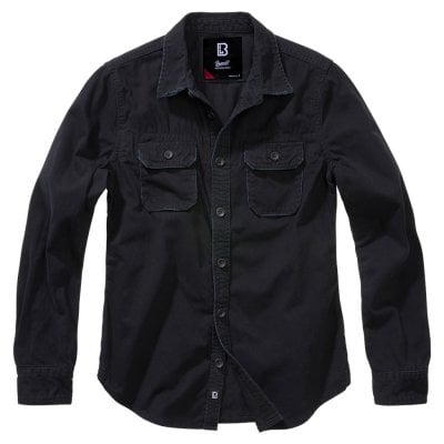 Långärmad vintage skjorta svart - Dam 0