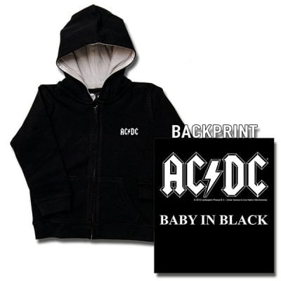 AC/DC bebis hoodie - Baby In Black