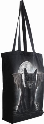 Bat cat miljövänlig canvasväska sida