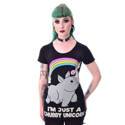 Just a chubby unicorn T-shirt 1