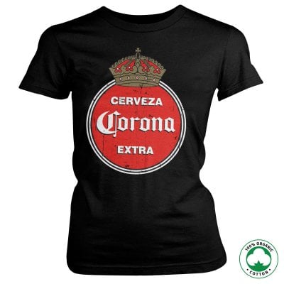 Corona Extra Retro Logo Organisk Bomull Tjej T-shirt 1