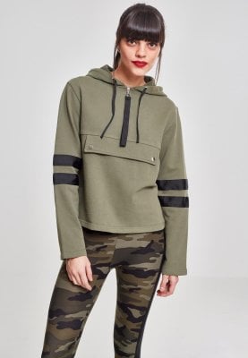 Ladies Peached Terry Troyer Hoody camo