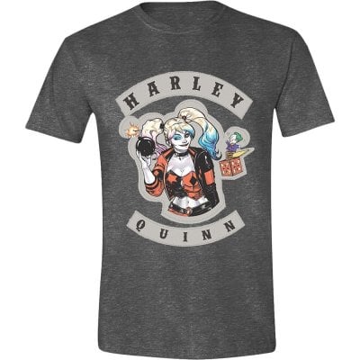 DC Comics Harley Quinn Patch Men T-Shirt