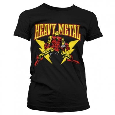 Iron Man Likes Heavy Metal Girly T-Shirt