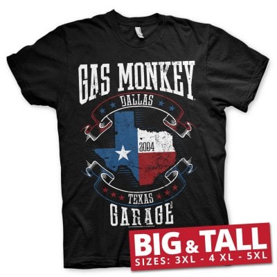 Gas Monkey Garage - texas flag big and tall T-shirt