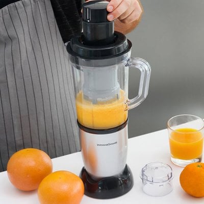 Glasmixer Blender med receptbok apelsin