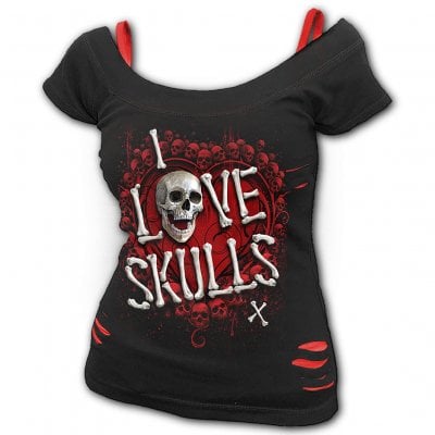 Love skulls 2 i 1 topp