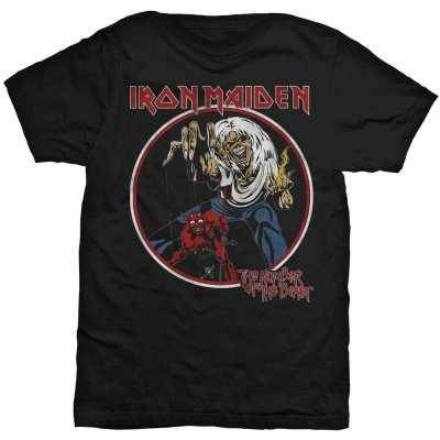 Iron Maiden t-shirt herr: Number Of The Beast Circle