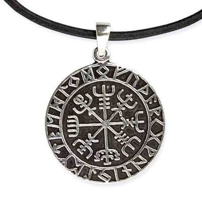 Viking compass halsband 925 silver 0
