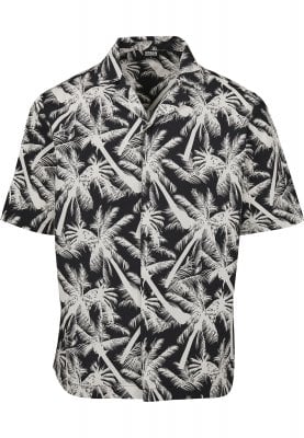 Kortärmad skjorta med vita palmer 1