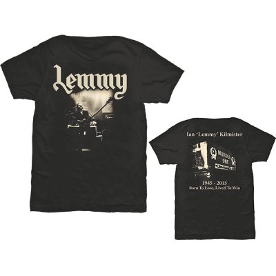 Lemmy t-shirt: Lived to win båda