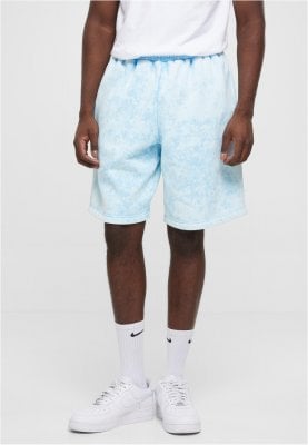 Ljusblå batikmönstrade frotté shorts 1