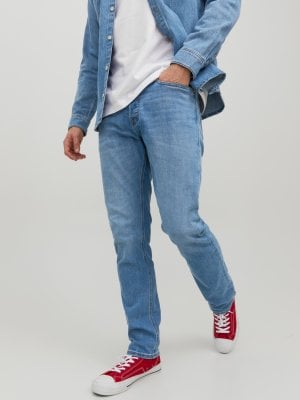 Ljusblå stright slim fit jeans herr Tim 1