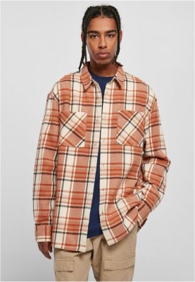 Long Oversized Checked Leaves Shirt 1