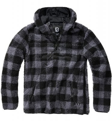Lumberjack teddyfleece worker pullover grå/svart - herr 1
