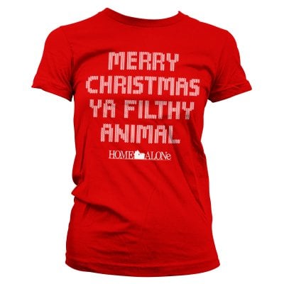 Merry christmas ya filthy animal tjej T-shirt 1