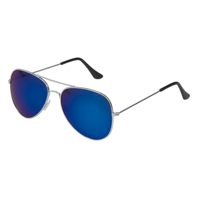 Pilot solglasögon med blått spegelglas