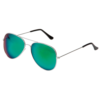 Pilot solglasögon med grön spegelglas