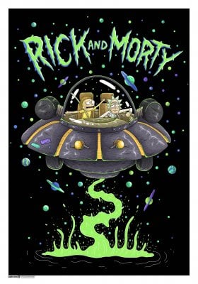 Rick and Morty Spaceship Poster 61x91 cm 1