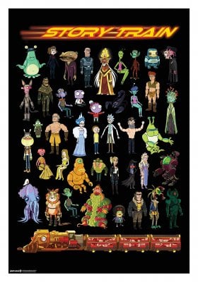 Rick and Morty Story Train Poster 61x91 cm 1